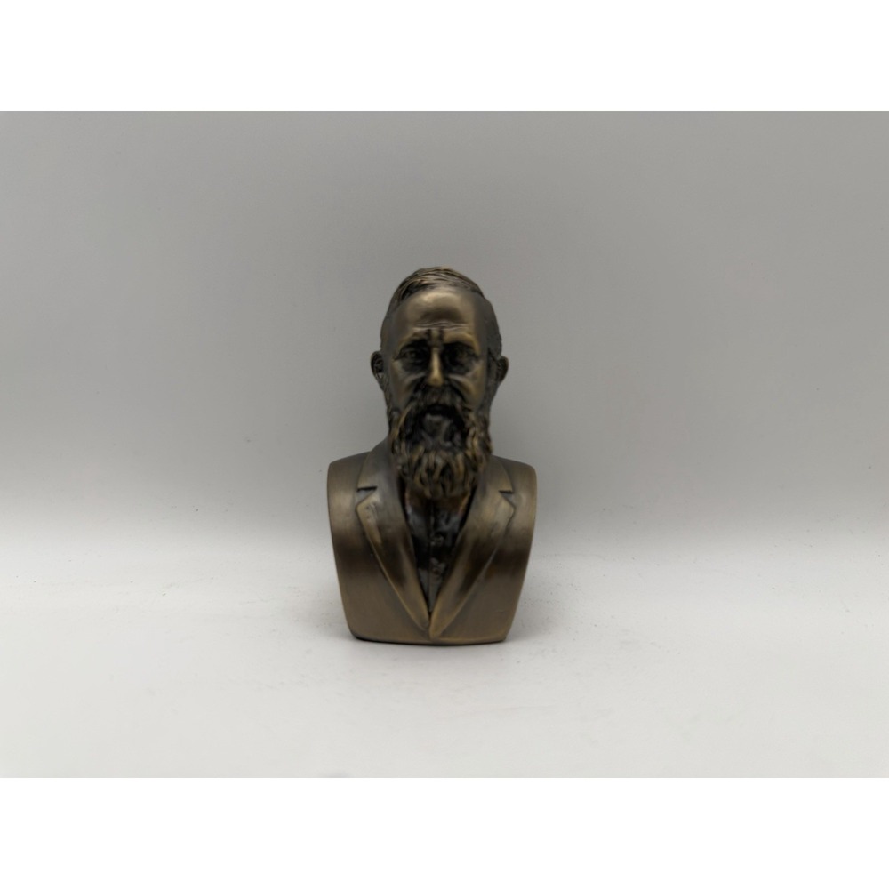 Benjamin Harrison Bust Bronze Tone Presidential Statue Figurine Small 3"